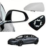Replacement Rearview Mirror Glass White Lens for Tesla Model 3(1130653-00-A 1130654-00-A)