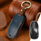 Handmade Leather Tesla Model S 3 X Key Fob Case Cover