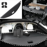 Retractable Leather Cargo Organizer Shield Shade for Tesla Model Y 2021-2025