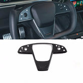 Carbon Fiber Steering Wheel Panel Cover for Model S/X 2021+