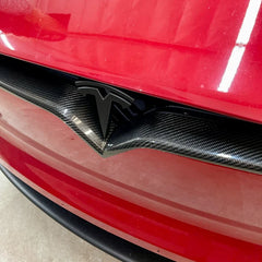 Model X Front End Inlay - Real Molded Carbon Fiber(2016-2024)