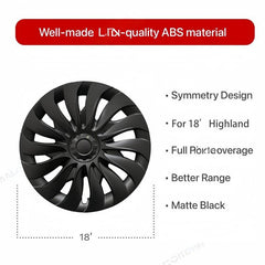 18-Inch Full Coverage Wheel Hubcaps for Tesla Model 3 Highland