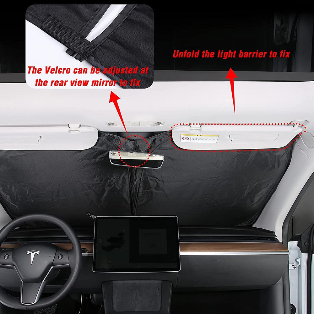 Windshield sunshade for Tesla Model 3/Y