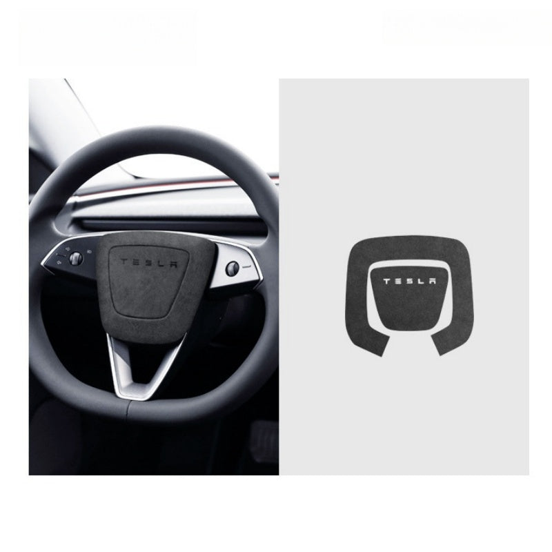 Alcantara Horn Button Patch for Tesla Model 3 Highland