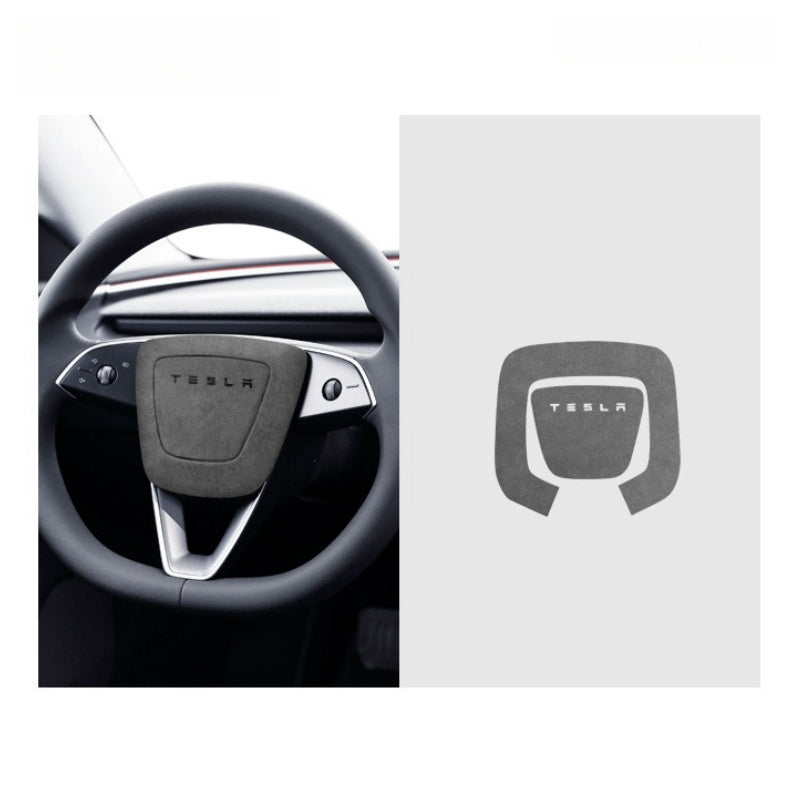 Alcantara Horn Button Patch for Tesla Model 3 Highland