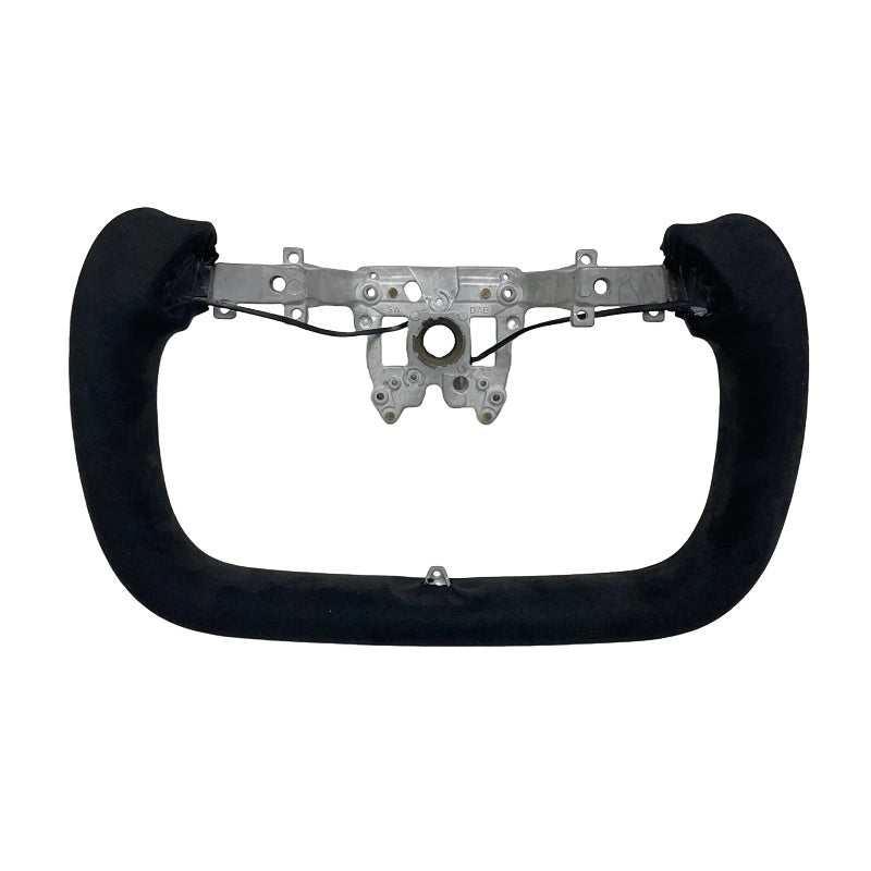 Black Alcantara Yoke Steering Wheel for Tesla Model 3 Highland