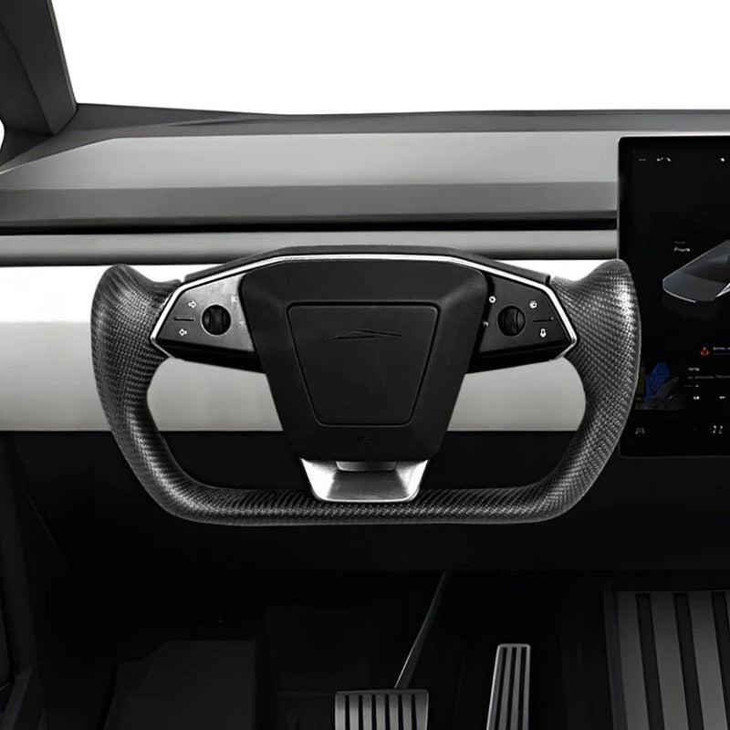 Carbon Fiber Yoke Steering Wheel for Tesla Cybertruck