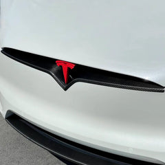 Model X Front End Inlay - Real Molded Carbon Fiber（2016-2024）