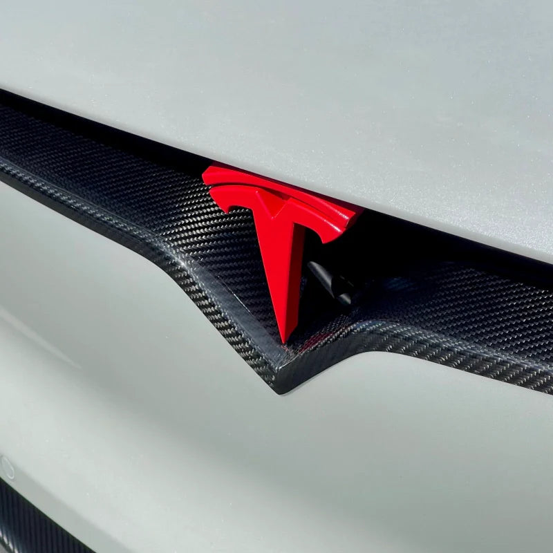Model X Front End Inlay - Real Molded Carbon Fiber（2016-2024）