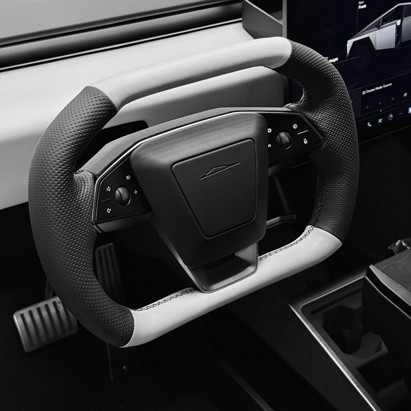Napa Leather Squircle Steering Wheel for Tesla Cybertruck 2024+