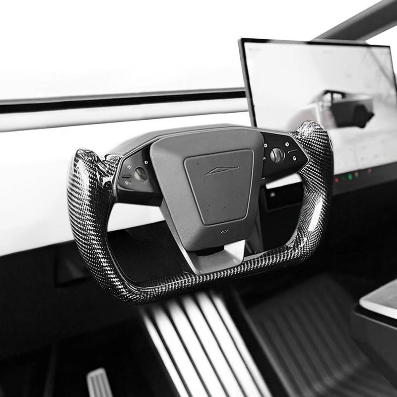 Carbon Fiber Yoke Steering Wheel for Tesla Cybertruck