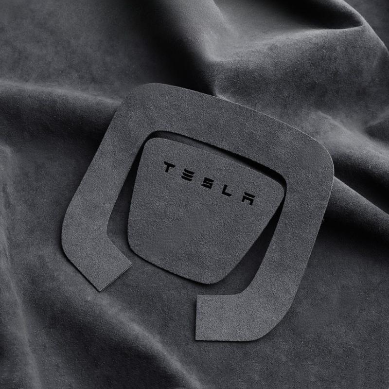 Alcantara Horn Button Patch for Tesla Model 3 Highland