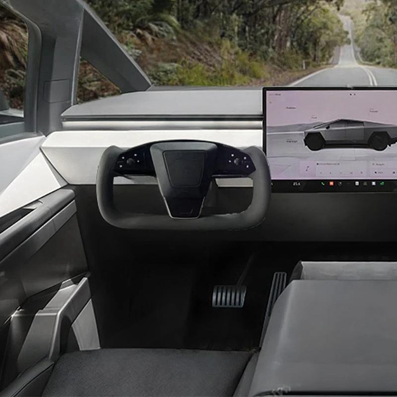 Nappa Leather Yoke Steering Wheel for Tesla Cybertruck