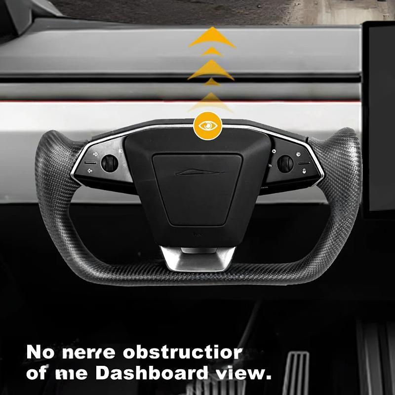 Carbon Fiber Yoke Steering Wheel for Tesla Cybertruck