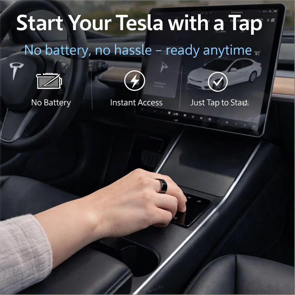 Tesla Smart Ring Key – NFC Keyless Ceramic Key for Model 3/Y