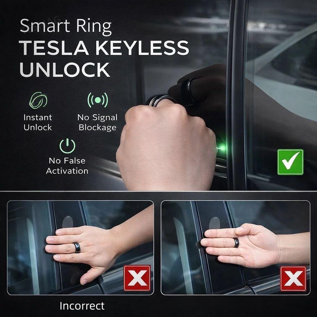 Tesla Smart Ring Key – NFC Keyless Ceramic Key for Model 3/Y