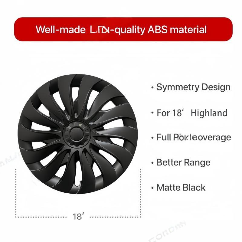 18-Inch Full Coverage Wheel Hubcaps for Tesla Model 3 Highland